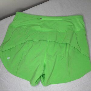 Lululemon Athletica Speed Up High-Rise Lined Short 2.5" Lime Green sz. 10
